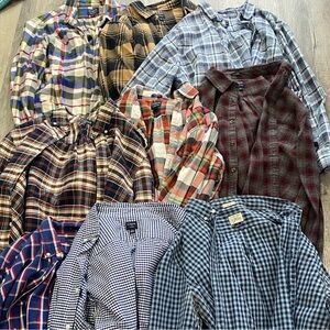 J. Crew Men's Assorted Plaid and Checkered Shirts